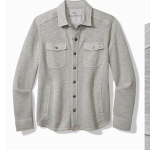 🆕 Tommy Bahama Men's M Smoke Gray Shirt Jacket